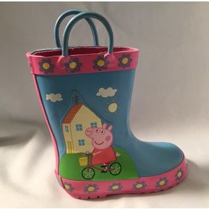 Toddler Girls Peppa Pig Muddy Puddles Rain Boots